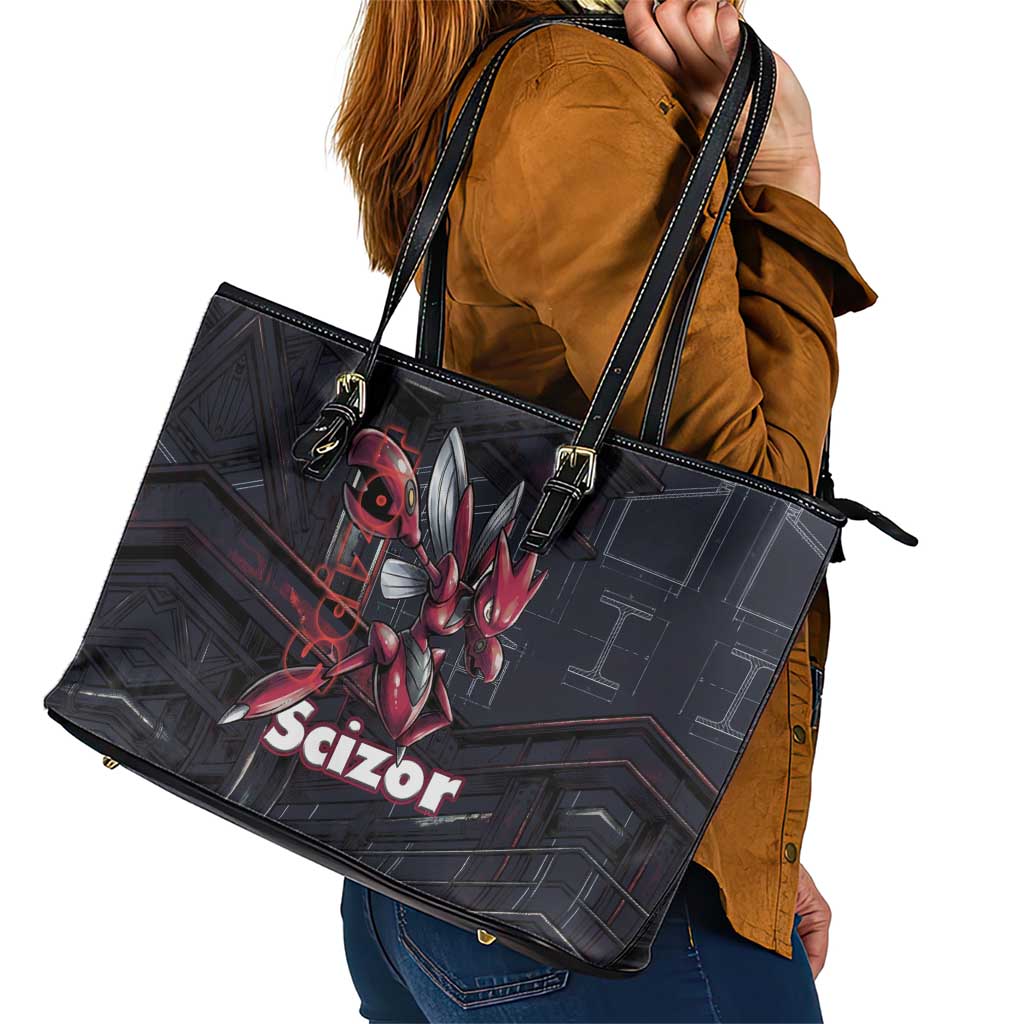 Scizor Battle Armor Leather Tote Bag Scizor’s Domain - Claws of Precision