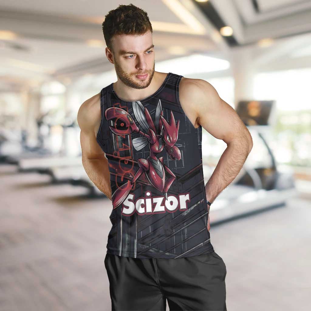 Scizor Battle Armor Men Tank Top Scizor’s Domain - Claws of Precision