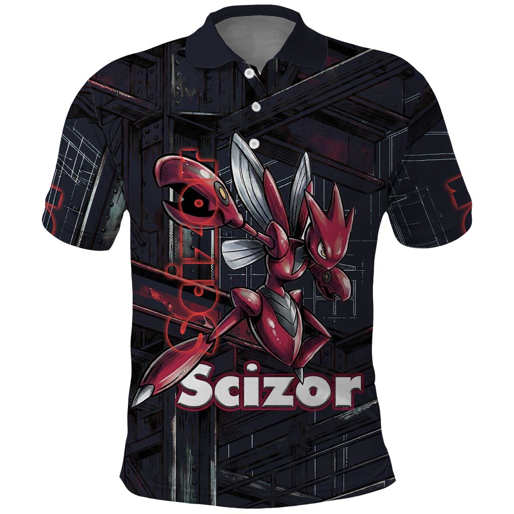 Scizor Battle Armor Polo Shirt Scizor’s Domain - Claws of Precision