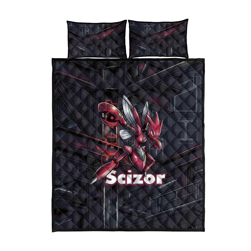Scizor Battle Armor Quilt Bed Set Scizor’s Domain - Claws of Precision