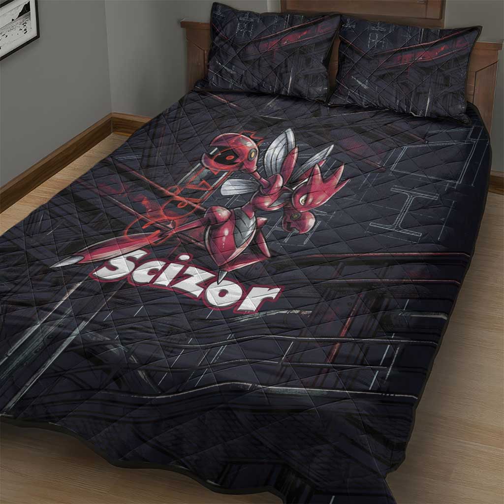 Scizor Battle Armor Quilt Bed Set Scizor’s Domain - Claws of Precision