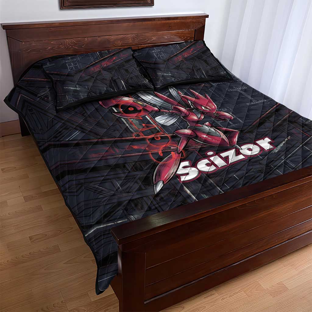 Scizor Battle Armor Quilt Bed Set Scizor’s Domain - Claws of Precision