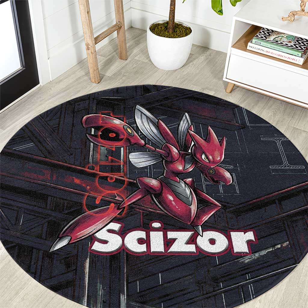 Scizor Battle Armor Round Carpet Scizor’s Domain - Claws of Precision