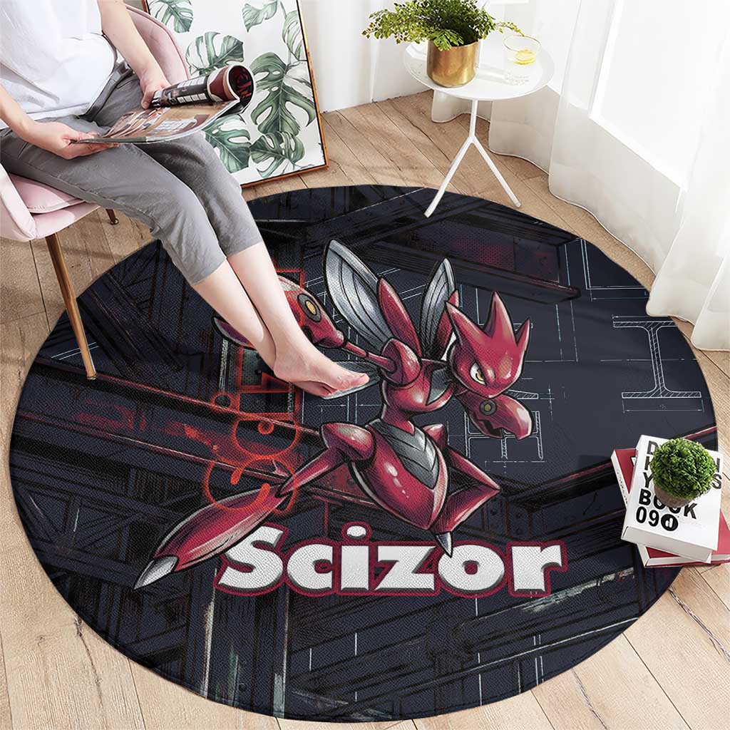 Scizor Battle Armor Round Carpet Scizor’s Domain - Claws of Precision