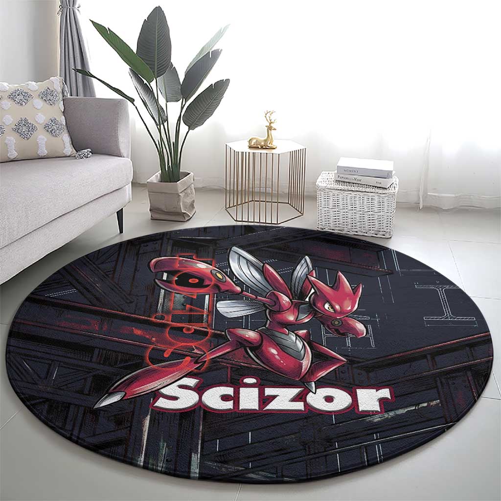 Scizor Battle Armor Round Carpet Scizor’s Domain - Claws of Precision