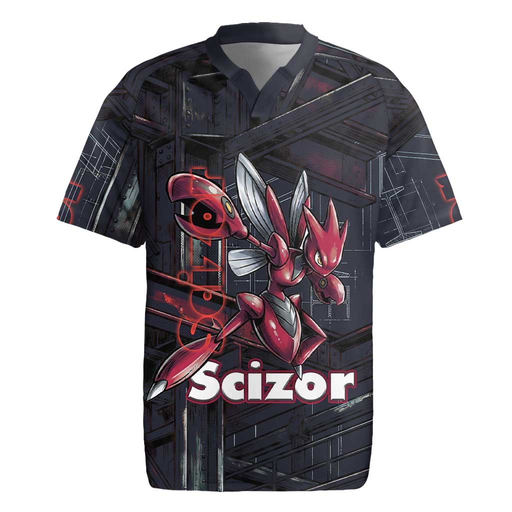 Scizor Battle Armor Rugby Jersey Scizor’s Domain - Claws of Precision