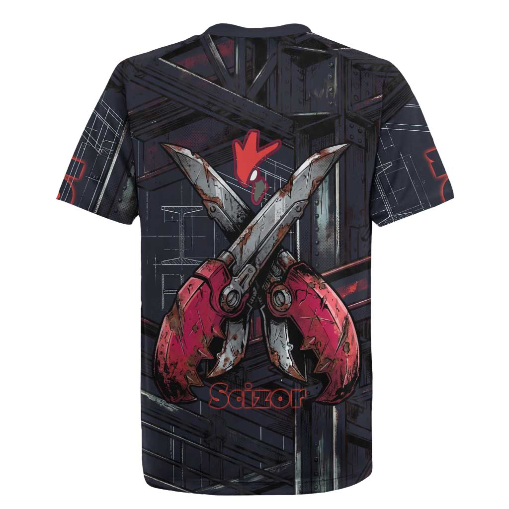 Scizor Battle Armor Rugby Jersey Scizor’s Domain - Claws of Precision