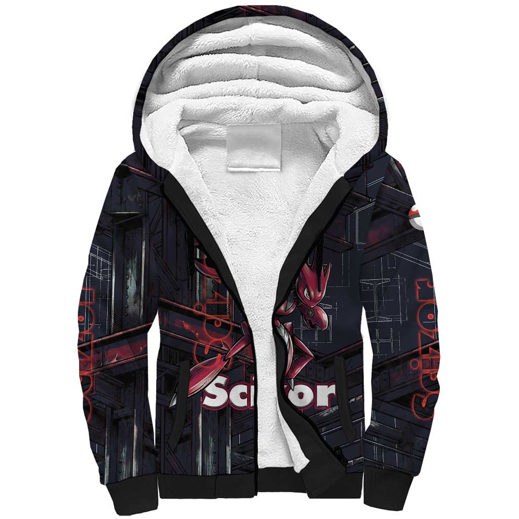 Scizor Battle Armor Sherpa Hoodie Scizor’s Domain - Claws of Precision