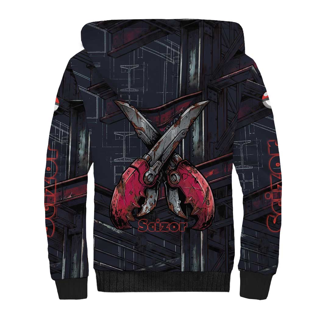 Scizor Battle Armor Sherpa Hoodie Scizor’s Domain - Claws of Precision