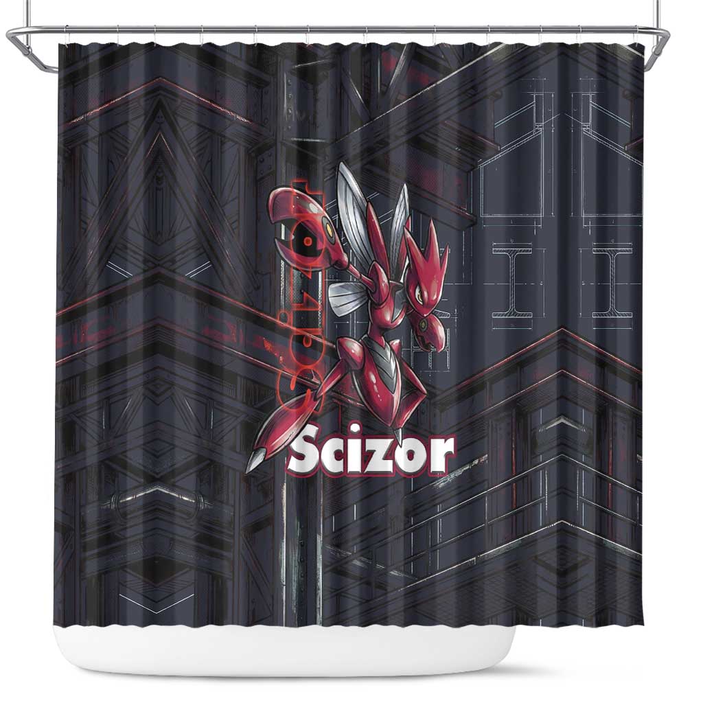 Scizor Battle Armor Shower Curtain Scizor’s Domain - Claws of Precision
