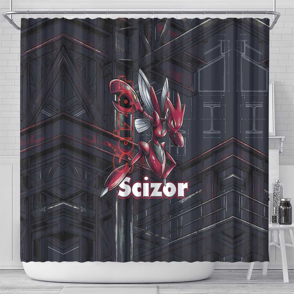 Scizor Battle Armor Shower Curtain Scizor’s Domain - Claws of Precision