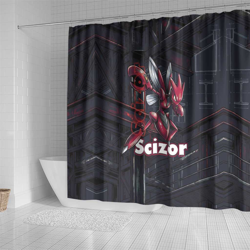 Scizor Battle Armor Shower Curtain Scizor’s Domain - Claws of Precision