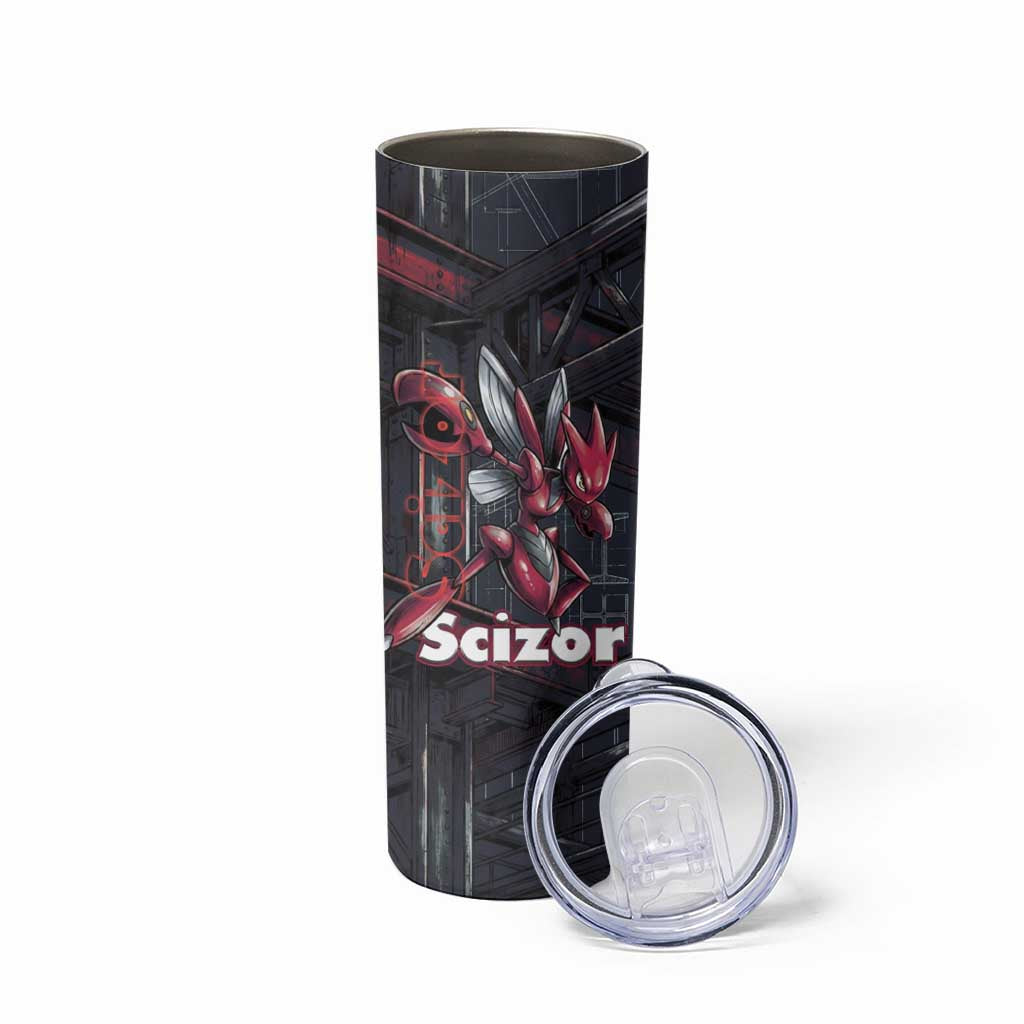 Scizor Battle Armor Skinny Tumbler Scizor’s Domain - Claws of Precision