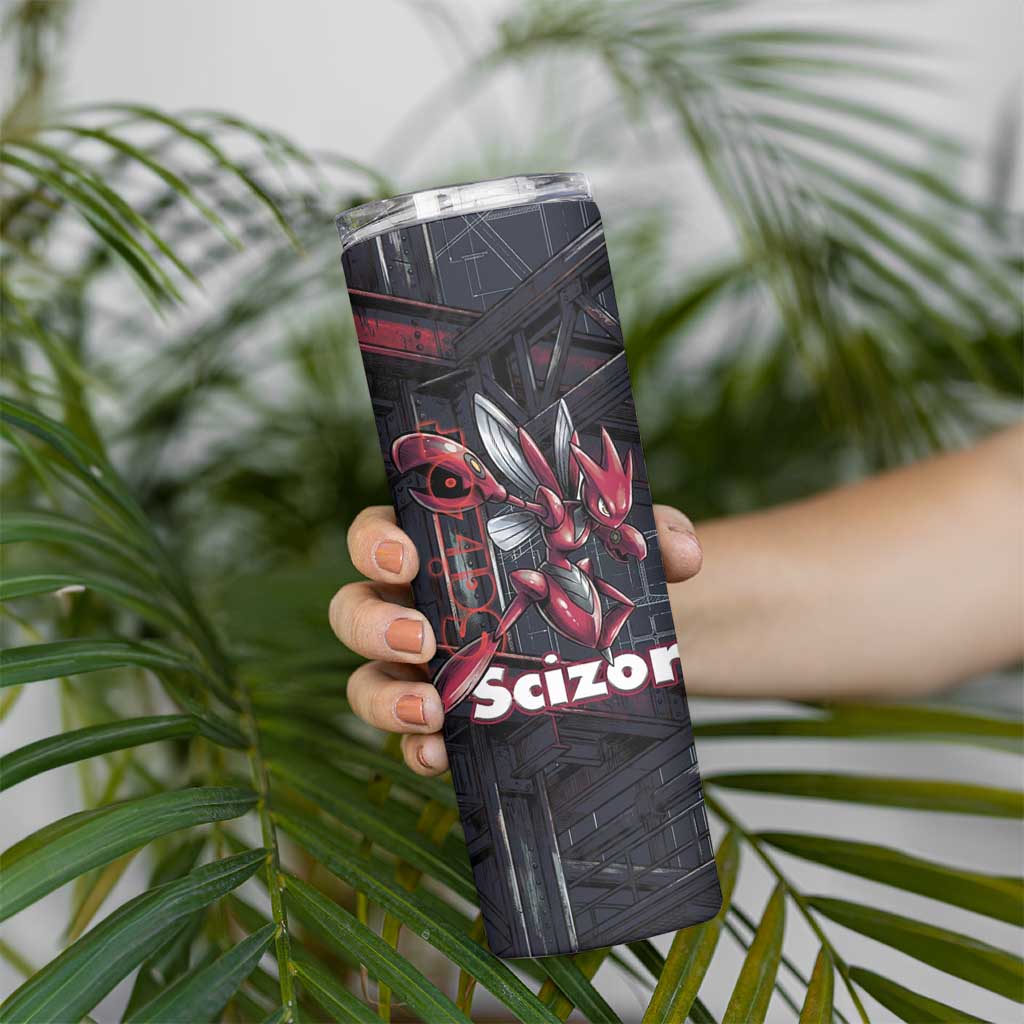 Scizor Battle Armor Skinny Tumbler Scizor’s Domain - Claws of Precision