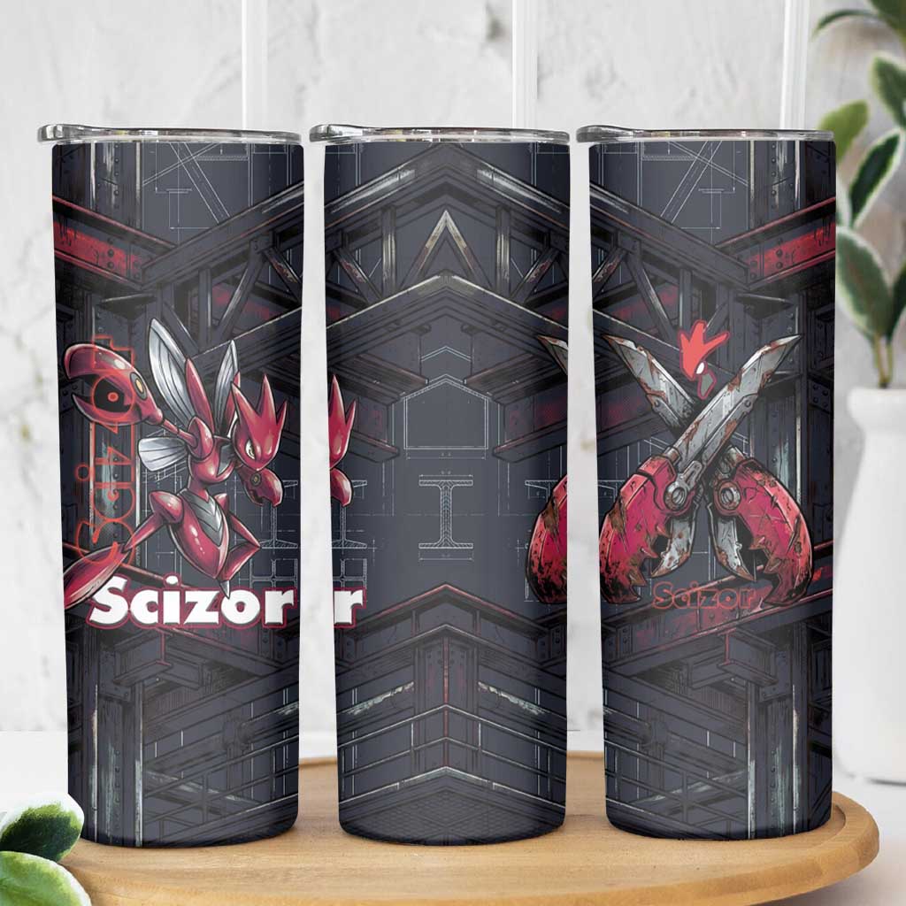 Scizor Battle Armor Skinny Tumbler Scizor’s Domain - Claws of Precision