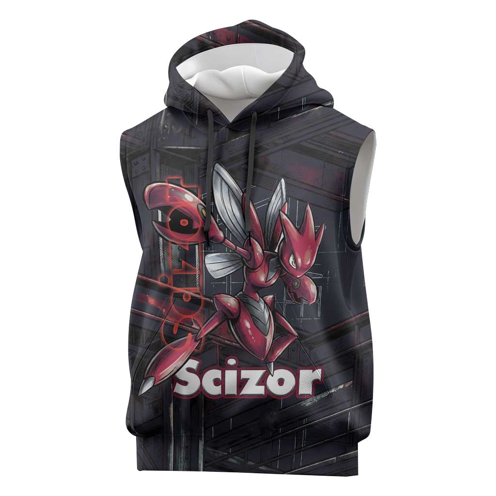 Scizor Battle Armor Sleeveless Hoodie Scizor’s Domain - Claws of Precision
