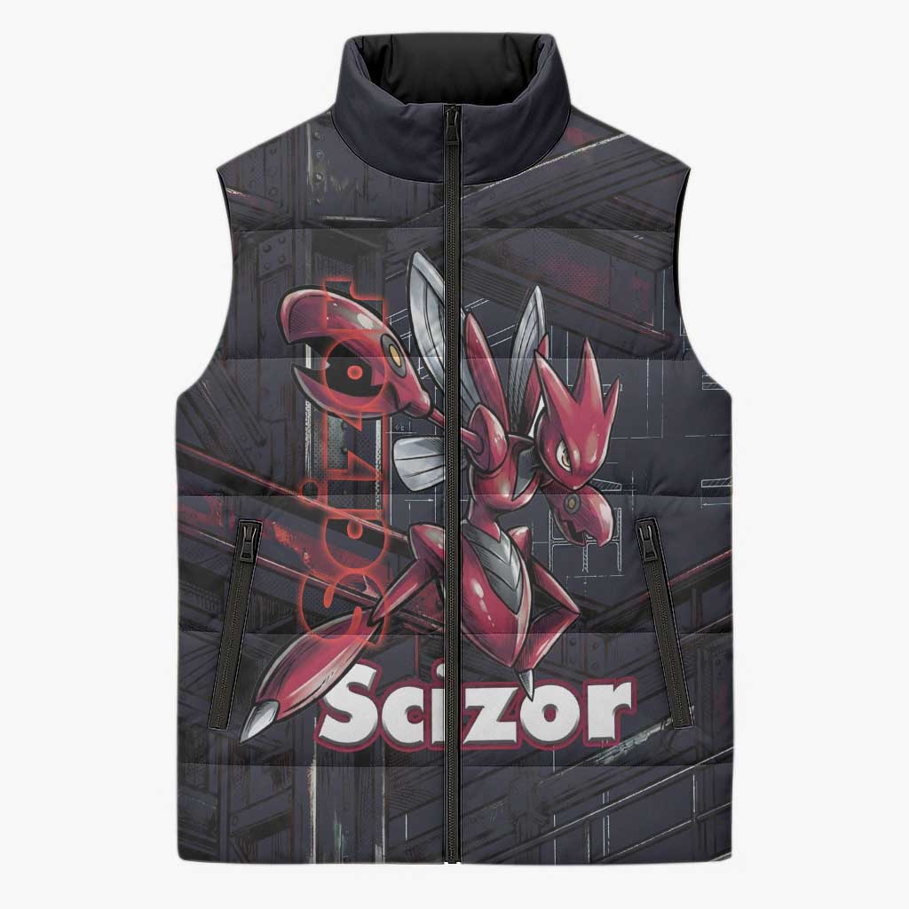 Scizor Battle Armor Sleeveless Puffer Jacket Scizor’s Domain - Claws of Precision