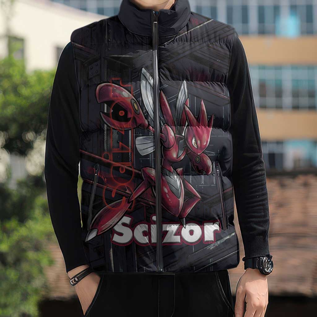 Scizor Battle Armor Sleeveless Puffer Jacket Scizor’s Domain - Claws of Precision