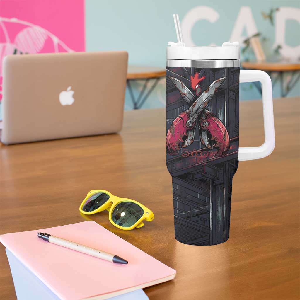 Scizor Battle Armor Tumbler With Handle Scizor’s Domain - Claws of Precision