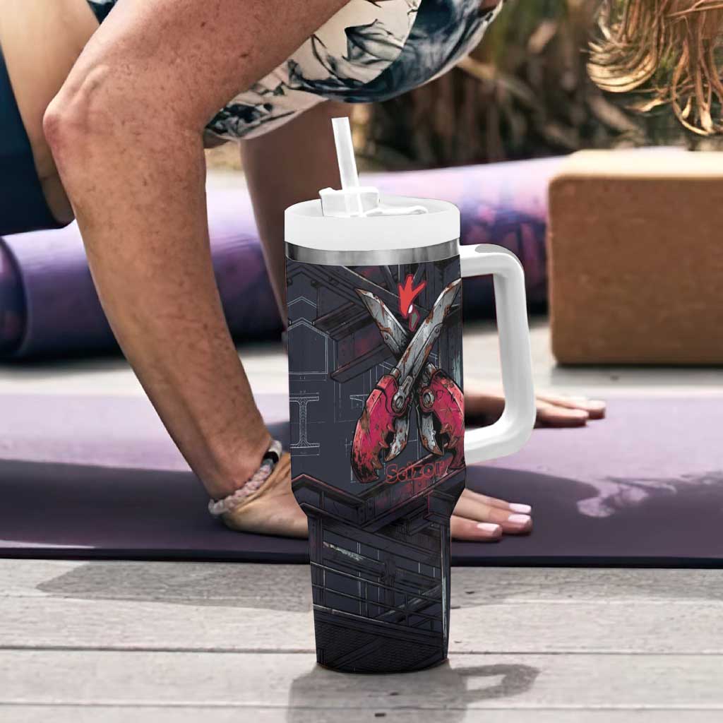 Scizor Battle Armor Tumbler With Handle Scizor’s Domain - Claws of Precision