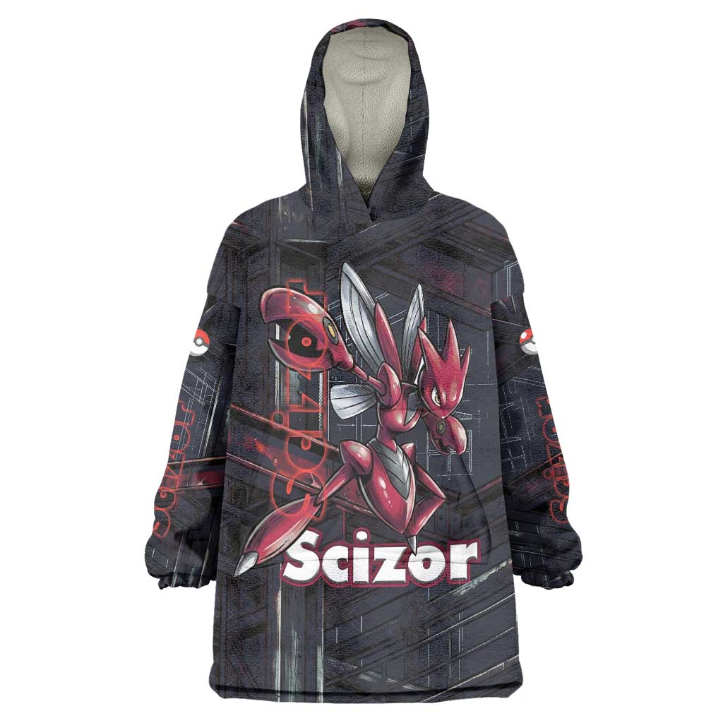 Scizor Battle Armor Wearable Blanket Hoodie Scizor’s Domain - Claws of Precision