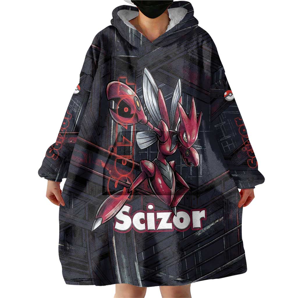 Scizor Battle Armor Wearable Blanket Hoodie Scizor’s Domain - Claws of Precision