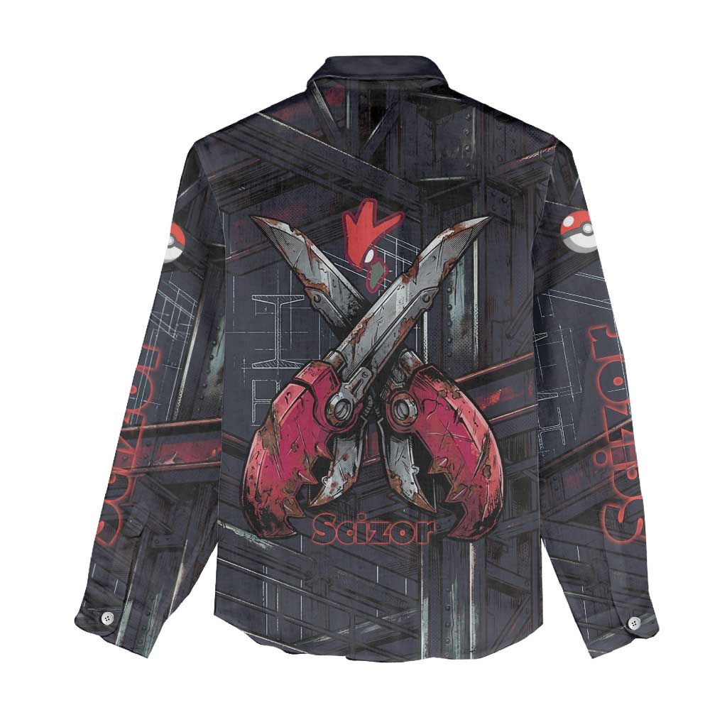 Scizor Battle Armor Women Casual Shirt Scizor’s Domain - Claws of Precision
