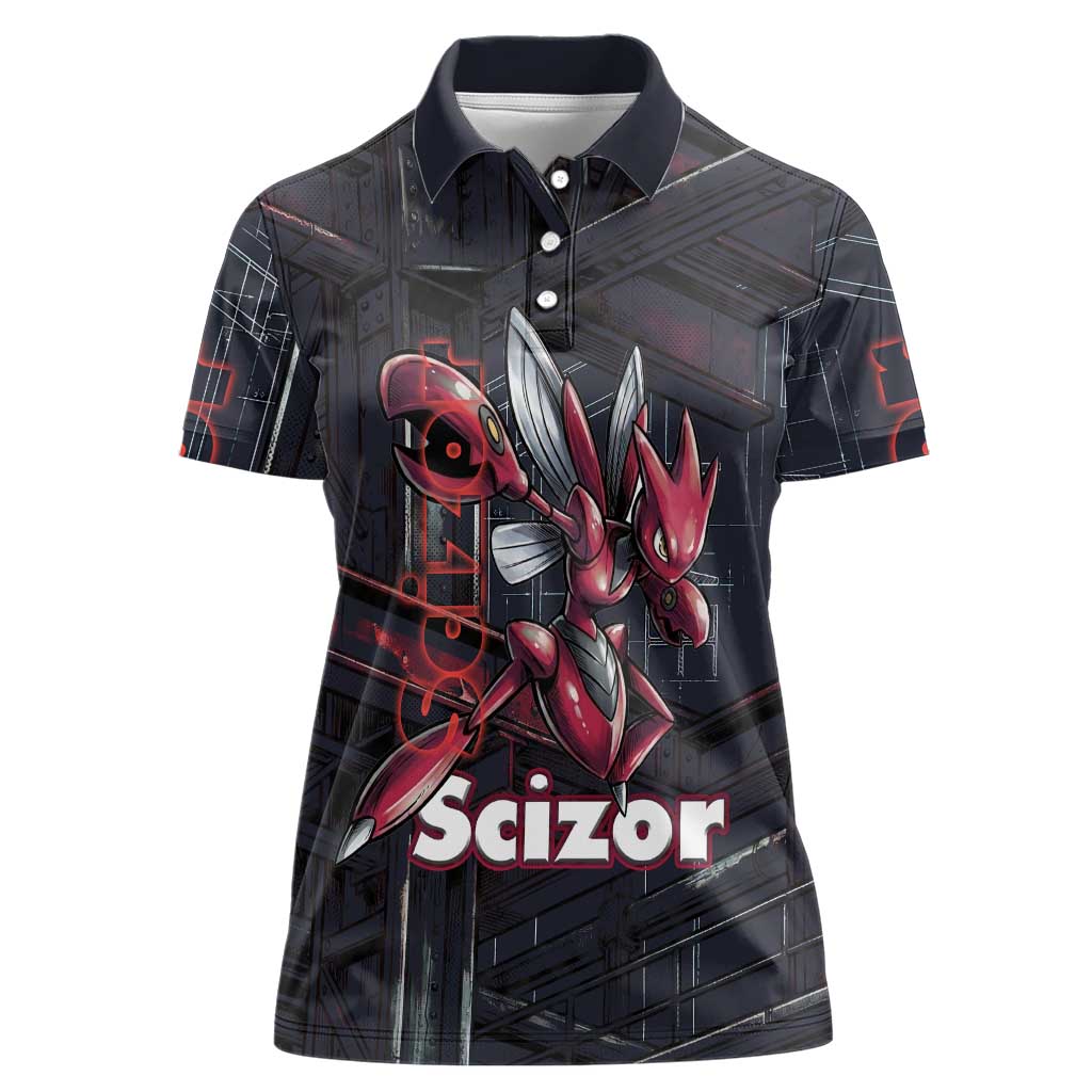 Scizor Battle Armor Women Polo Shirt Scizor’s Domain - Claws of Precision