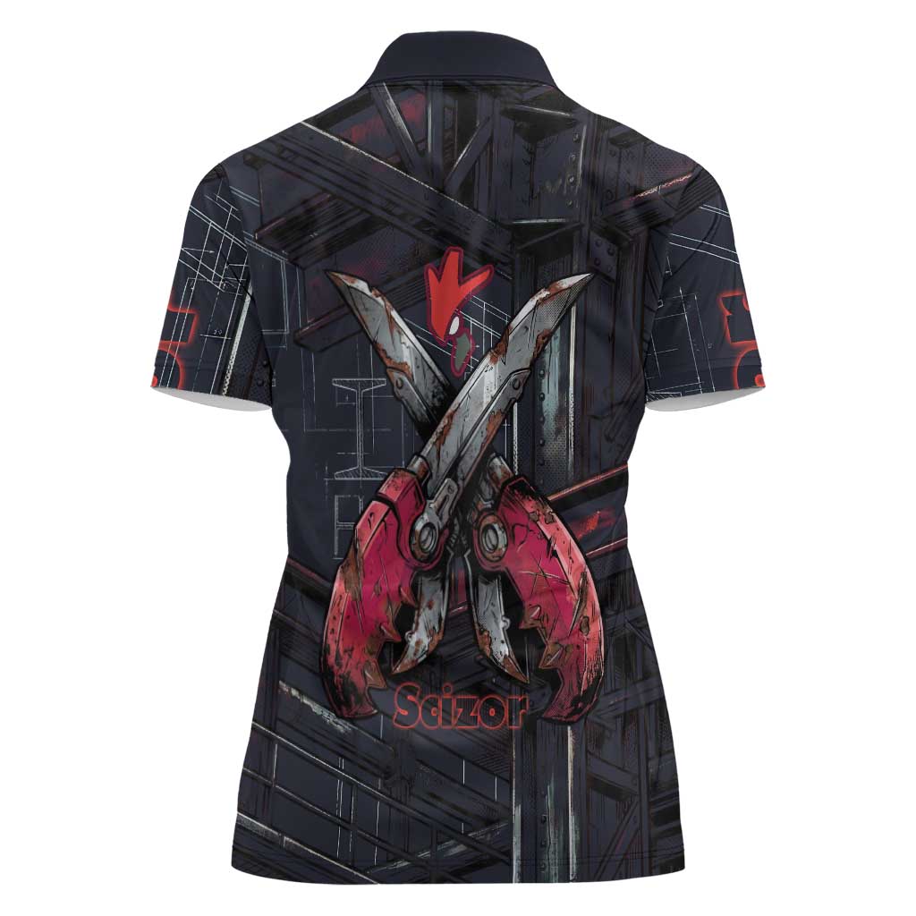 Scizor Battle Armor Women Polo Shirt Scizor’s Domain - Claws of Precision