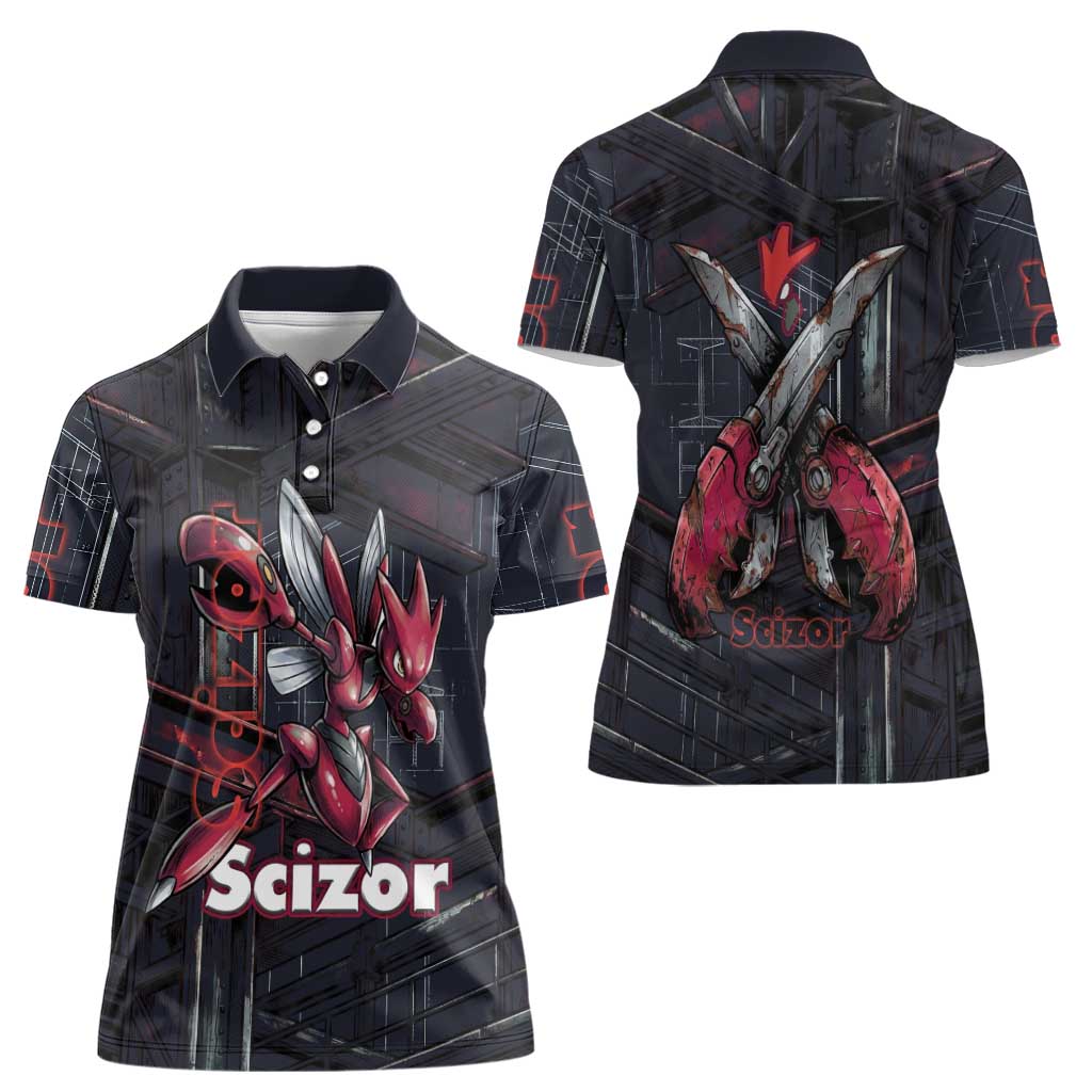 Scizor Battle Armor Women Polo Shirt Scizor’s Domain - Claws of Precision