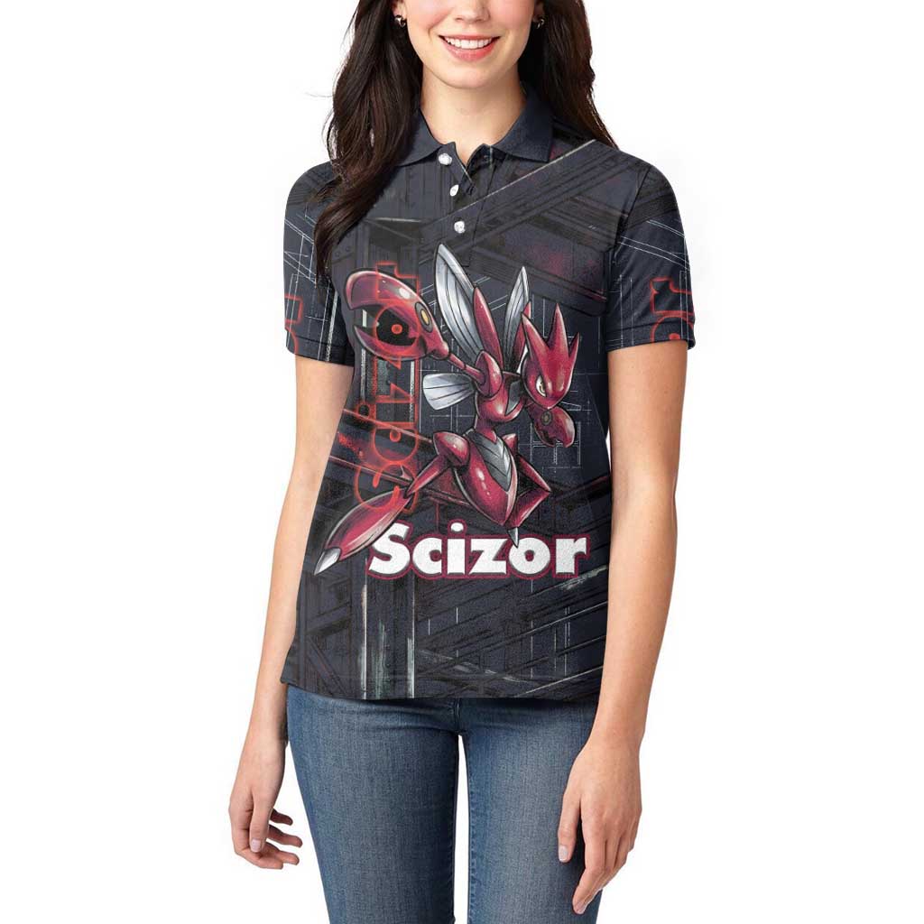 Scizor Battle Armor Women Polo Shirt Scizor’s Domain - Claws of Precision