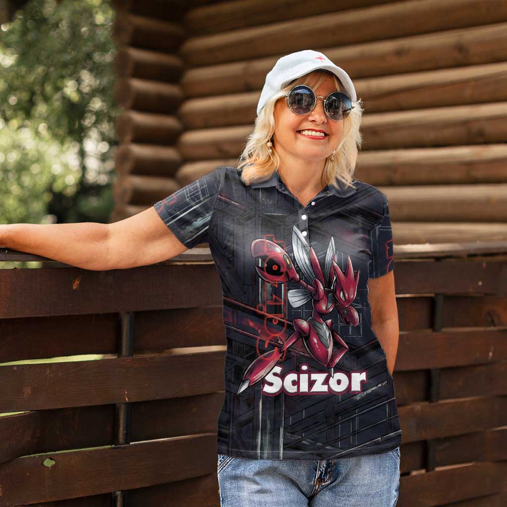 Scizor Battle Armor Women Polo Shirt Scizor’s Domain - Claws of Precision