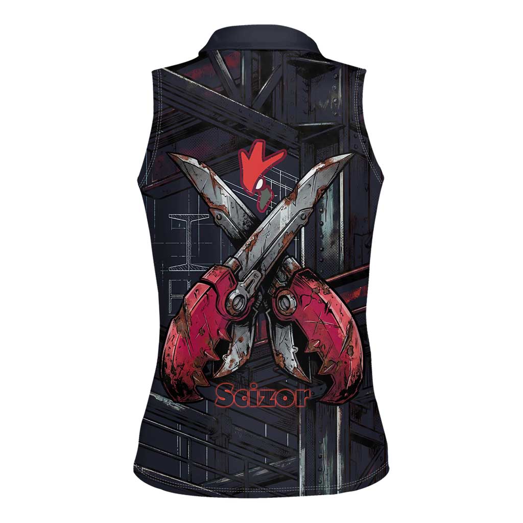 Scizor Battle Armor Women Sleeveless Polo Shirt Scizor’s Domain - Claws of Precision