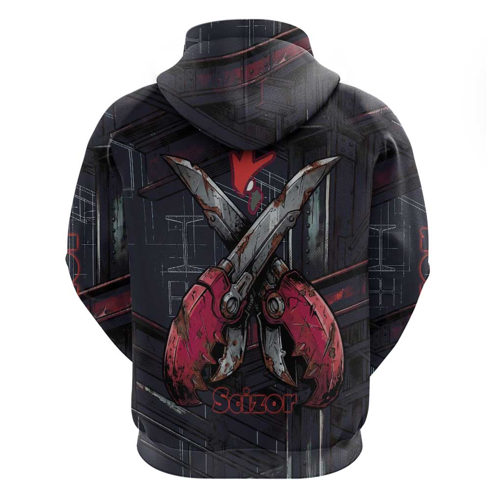 Scizor Battle Armor Zip Hoodie Scizor’s Domain - Claws of Precision