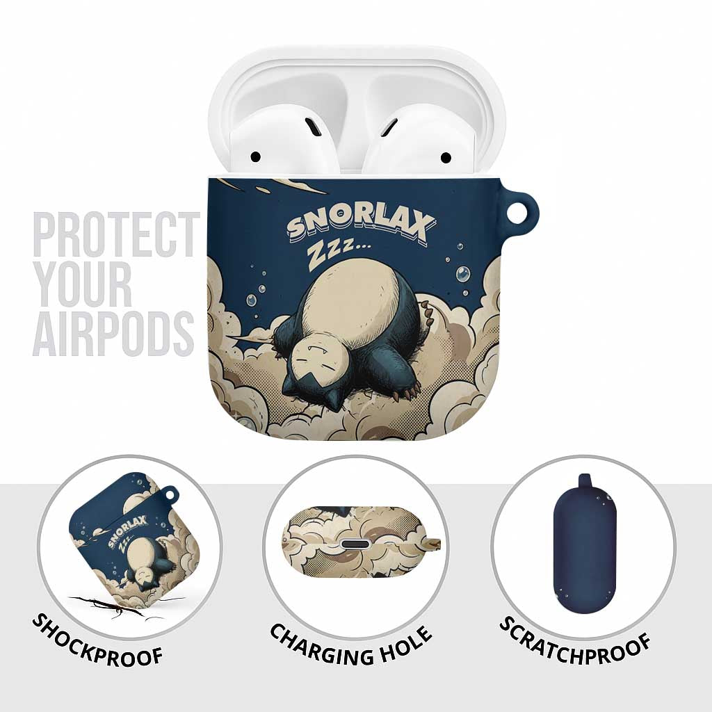 Snorlax Sleeping Cloud AirPods Case Snorlax Zzz... Peace in Every Puff of Sleep