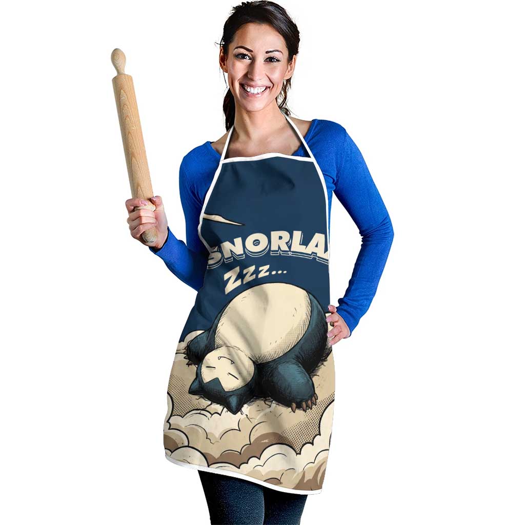 Snorlax Sleeping Cloud Apron Snorlax Zzz... Peace in Every Puff of Sleep
