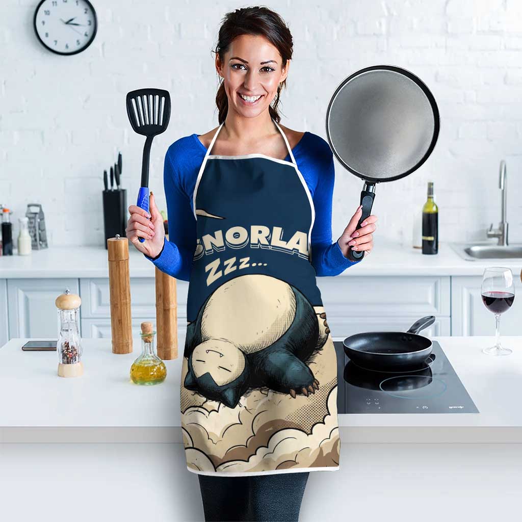 Snorlax Sleeping Cloud Apron Snorlax Zzz... Peace in Every Puff of Sleep