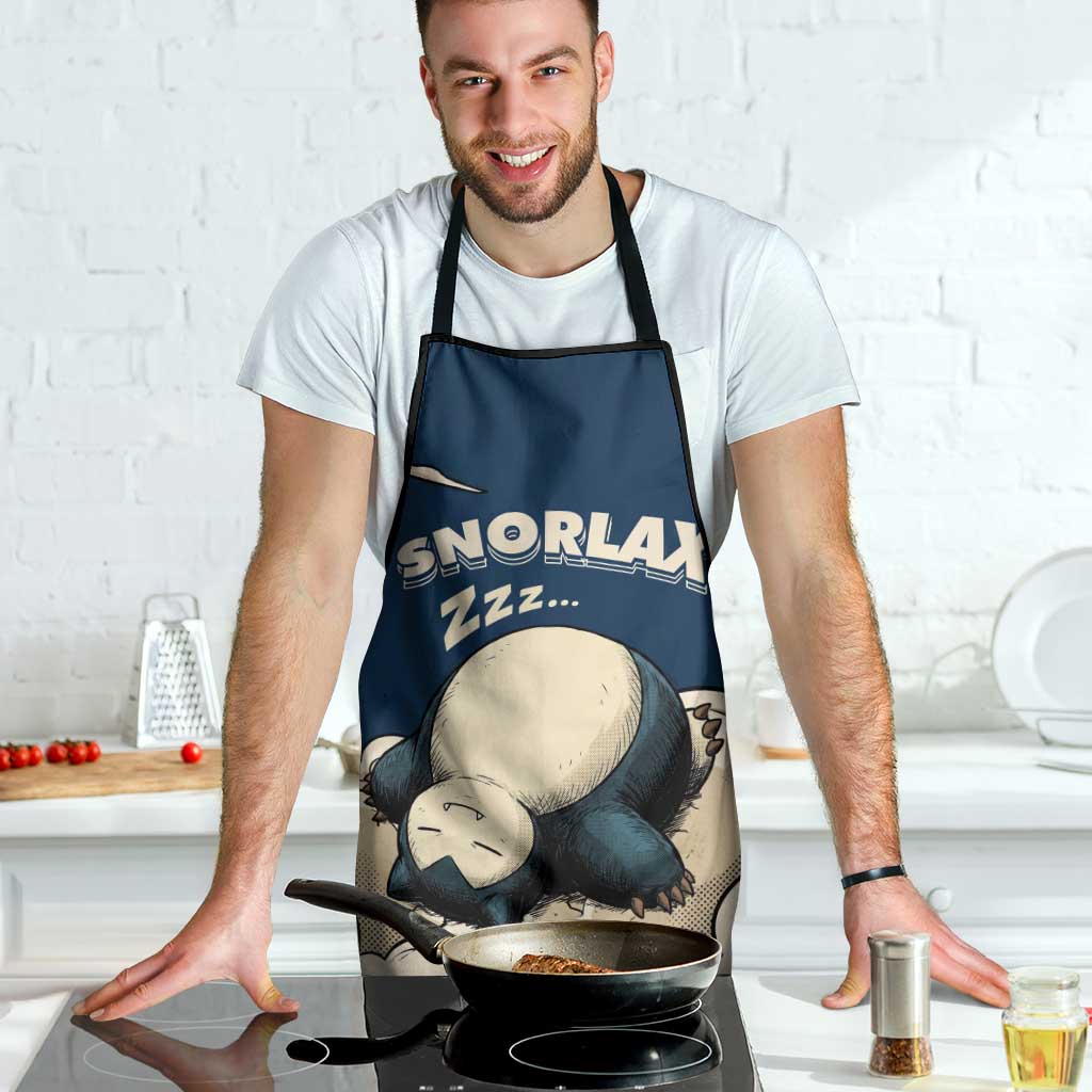 Snorlax Sleeping Cloud Apron Snorlax Zzz... Peace in Every Puff of Sleep