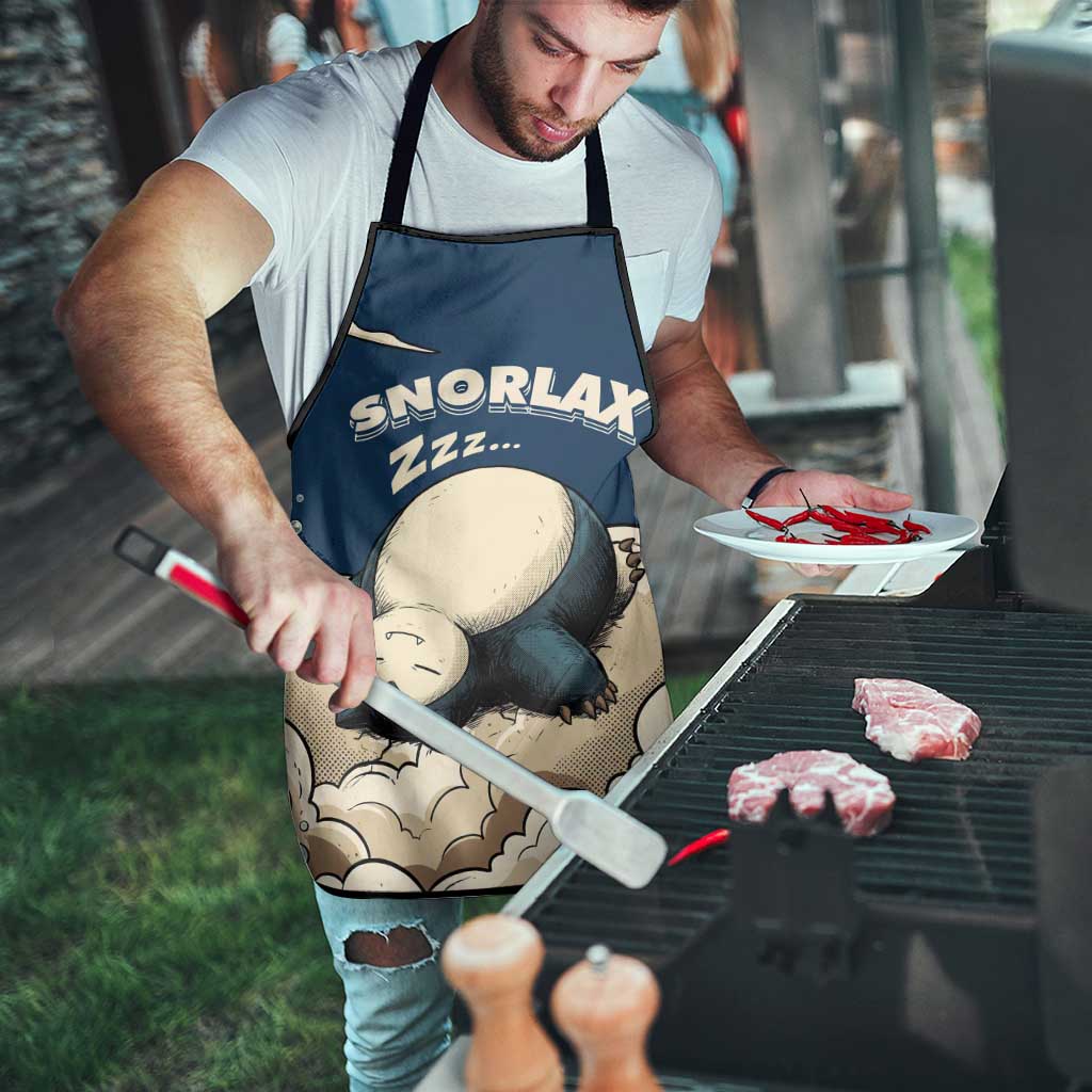 Snorlax Sleeping Cloud Apron Snorlax Zzz... Peace in Every Puff of Sleep
