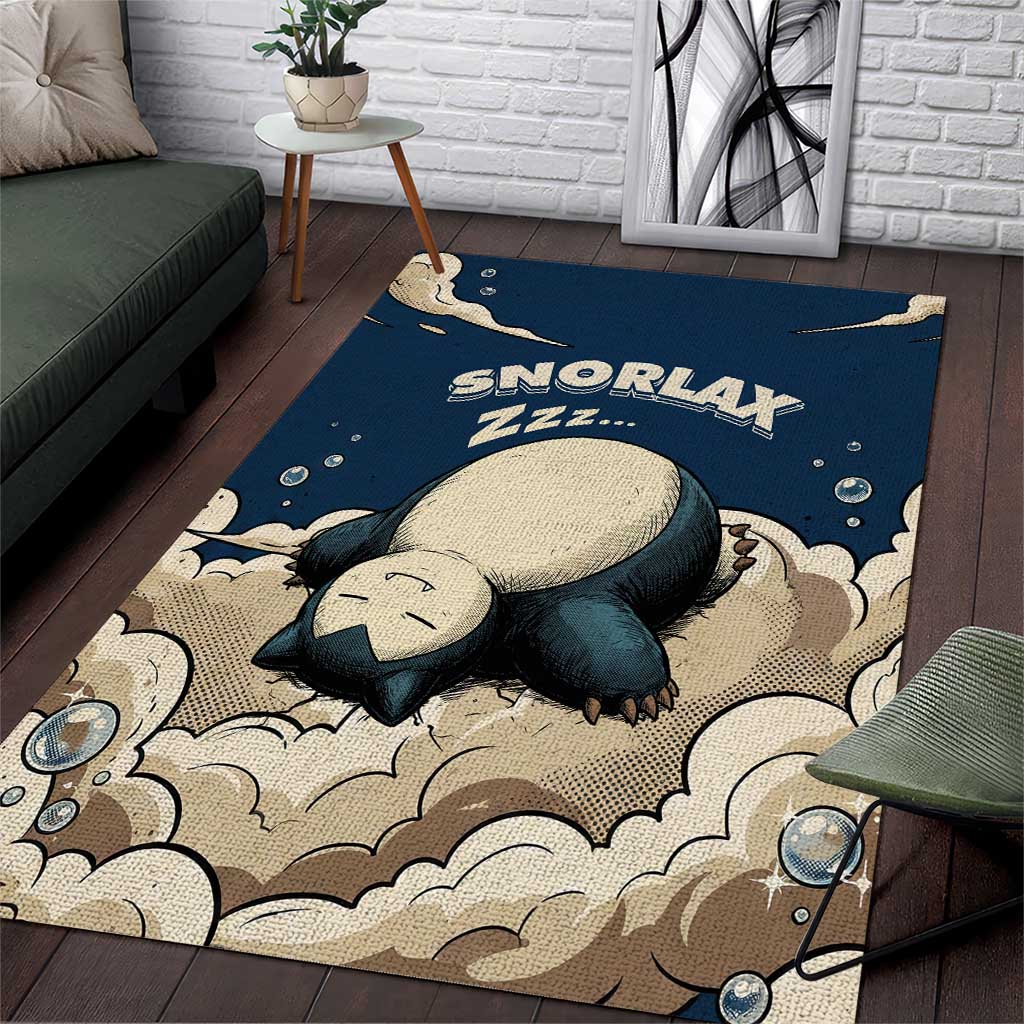 Snorlax Sleeping Cloud Area Rug Snorlax Zzz... Peace in Every Puff of Sleep