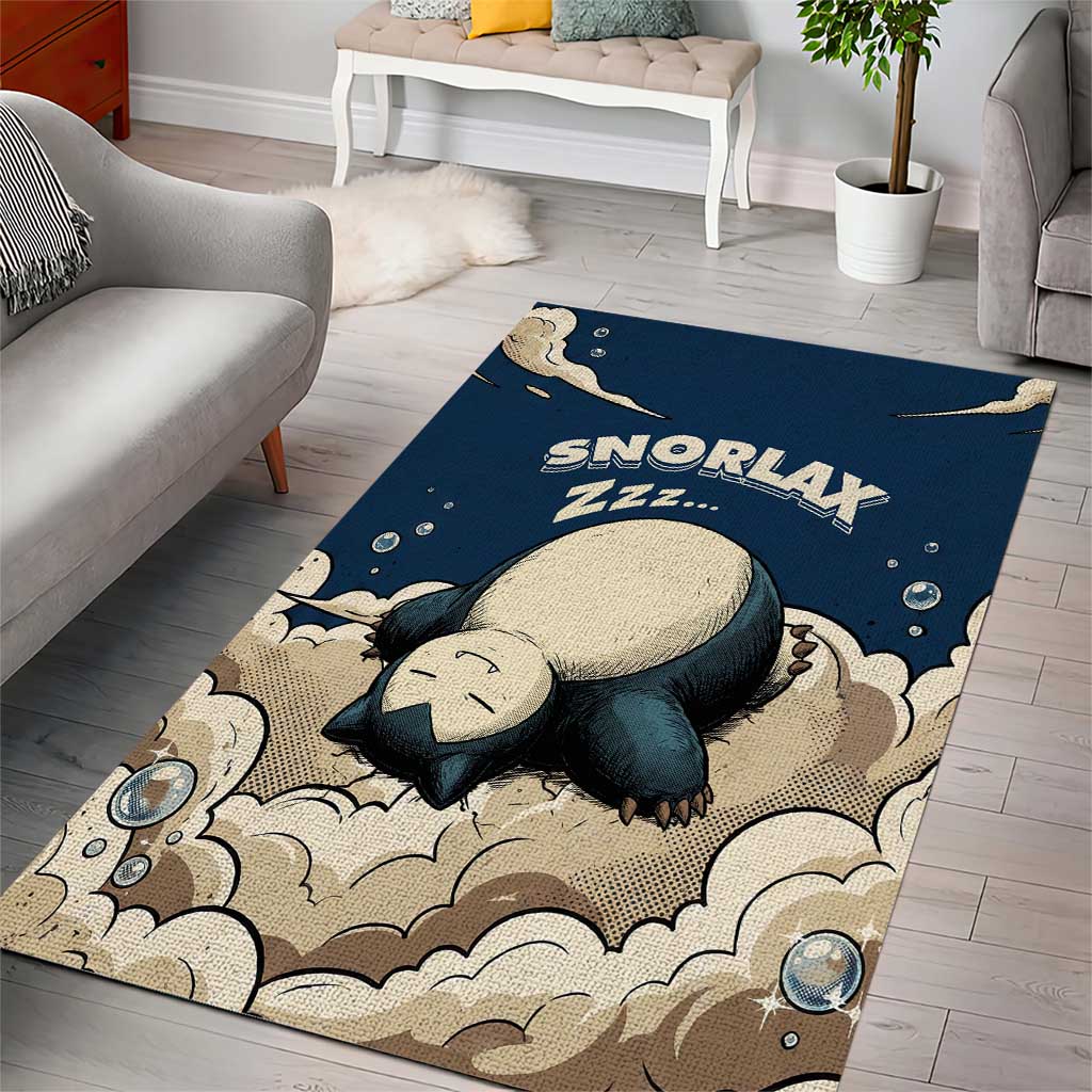 Snorlax Sleeping Cloud Area Rug Snorlax Zzz... Peace in Every Puff of Sleep