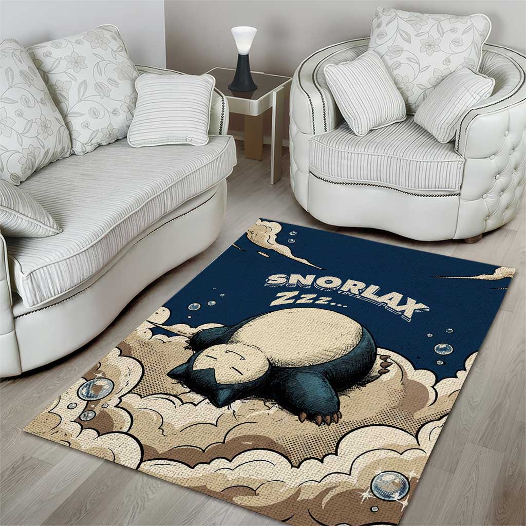 Snorlax Sleeping Cloud Area Rug Snorlax Zzz... Peace in Every Puff of Sleep