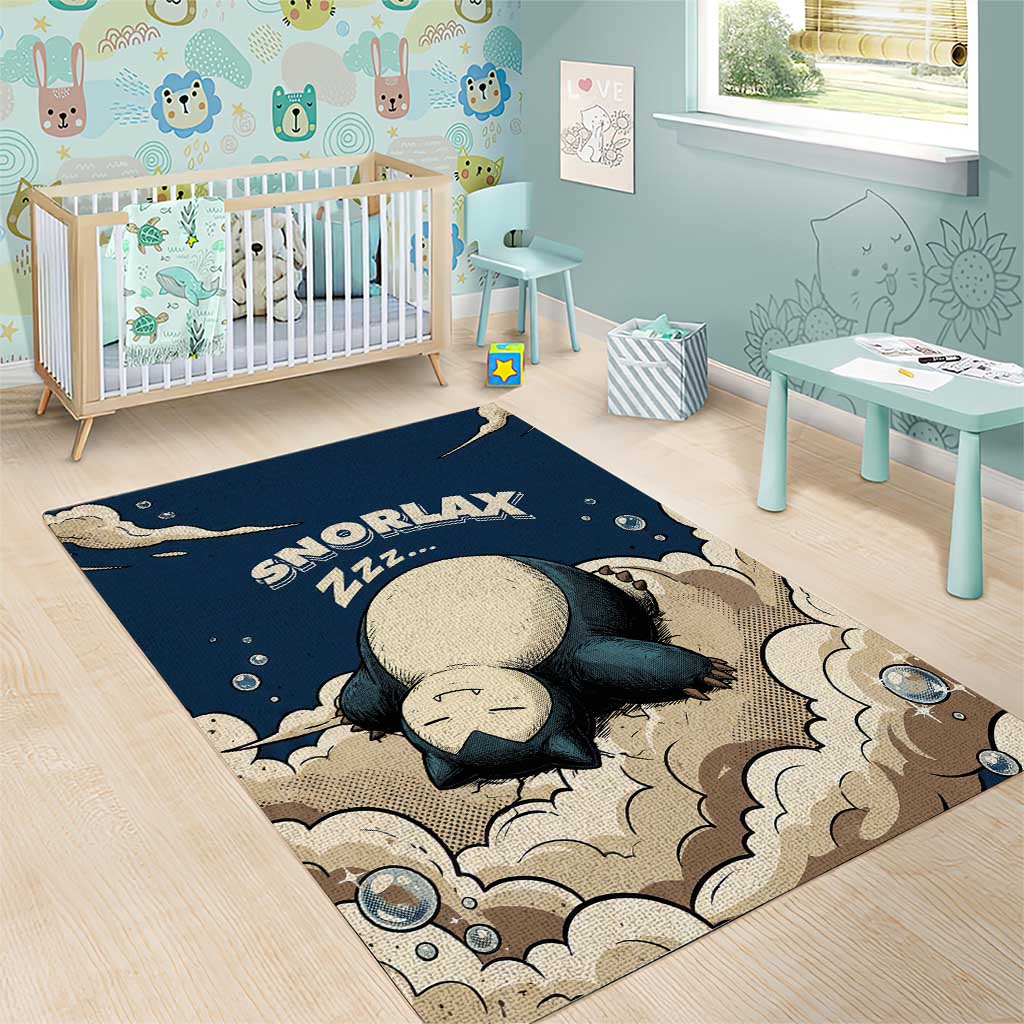 Snorlax Sleeping Cloud Area Rug Snorlax Zzz... Peace in Every Puff of Sleep
