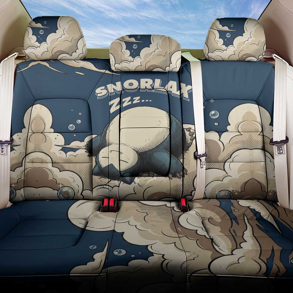 Snorlax Sleeping Cloud Back Car Seat Cover Snorlax Zzz... Peace in Every Puff of Sleep