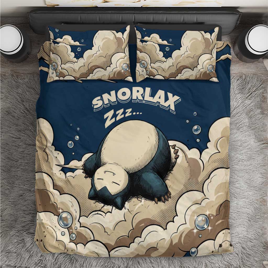 Snorlax Sleeping Cloud Bedding Set Snorlax Zzz... Peace in Every Puff of Sleep