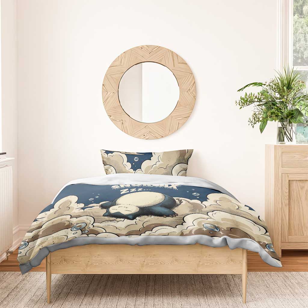Snorlax Sleeping Cloud Bedding Set Snorlax Zzz... Peace in Every Puff of Sleep