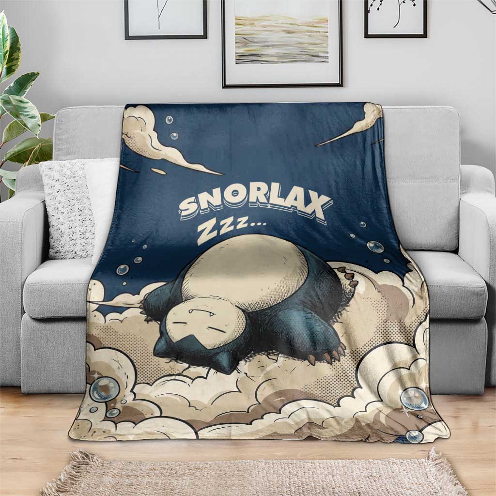 Snorlax Sleeping Cloud Blanket Snorlax Zzz... Peace in Every Puff of Sleep
