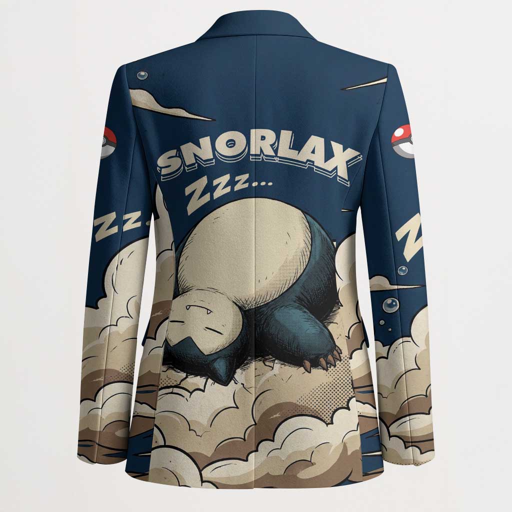 Snorlax Sleeping Cloud Blazer Snorlax Zzz... Peace in Every Puff of Sleep
