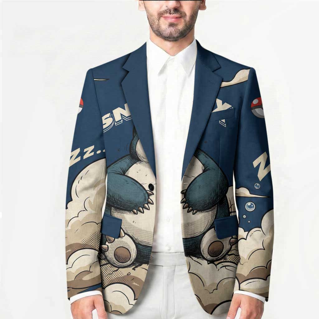 Snorlax Sleeping Cloud Blazer Snorlax Zzz... Peace in Every Puff of Sleep
