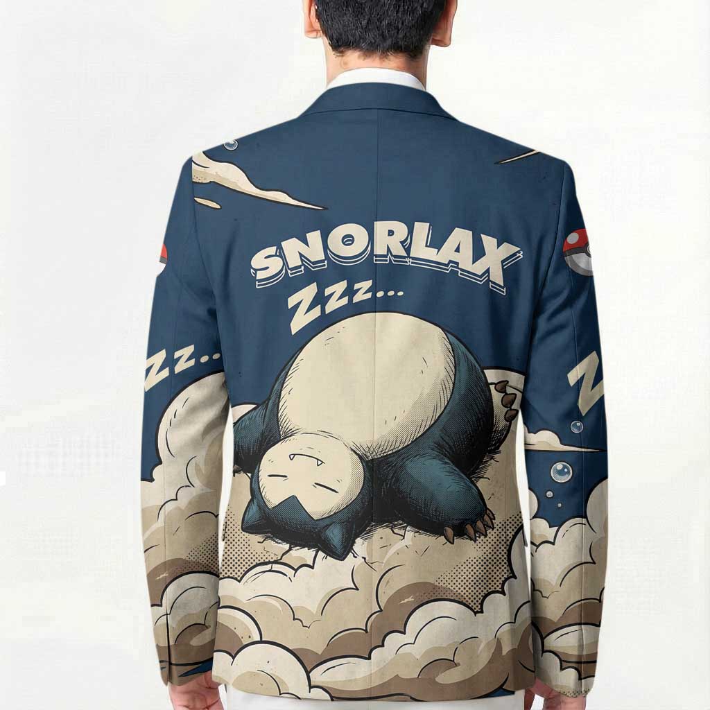 Snorlax Sleeping Cloud Blazer Snorlax Zzz... Peace in Every Puff of Sleep